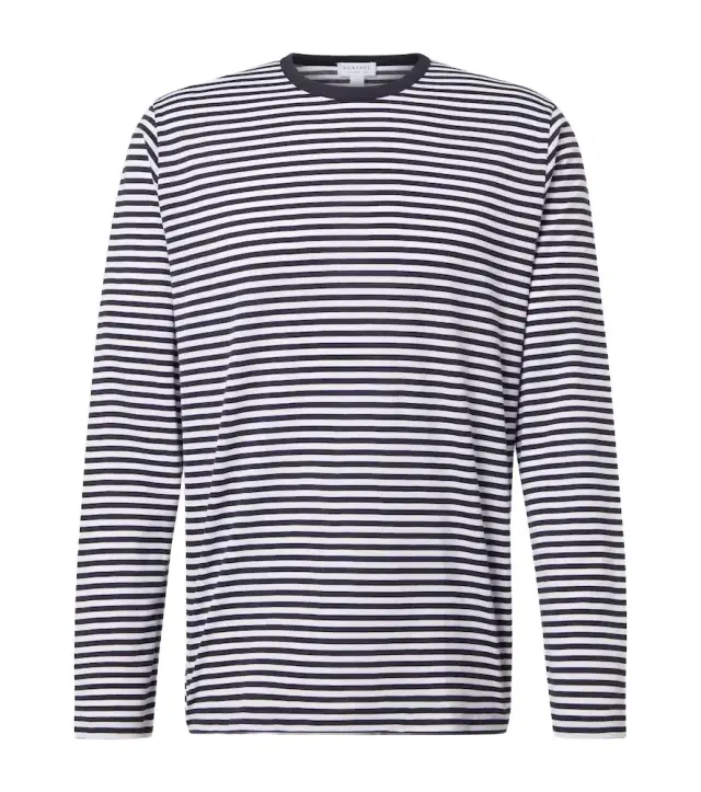 Striped cotton T-shirr