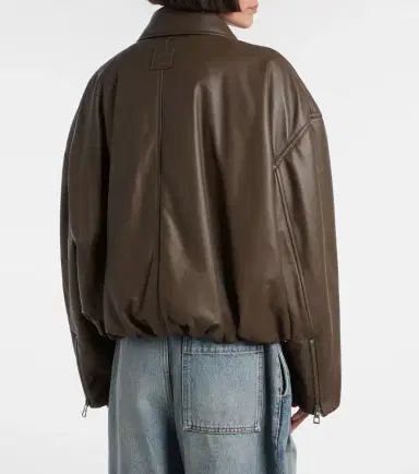Loewe Cropped leather biker jacket | Thumbnail 3