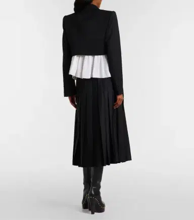 Chloe Chloé Pleated virgin wool midi skirt | Thumbnail 4 Chloe Chloé Pleated virgin wool midi skirt | Thumbnail 4
