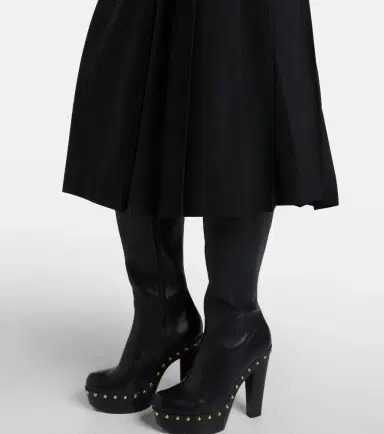 Chloe Chloé Pleated virgin wool midi skirt | Thumbnail 6 Chloe Chloé Pleated virgin wool midi skirt | Thumbnail 6