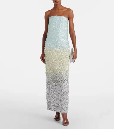 LA FUORI Là Fuori Embellished silk bustier dress | Thumbnail 2 LA FUORI Là Fuori Embellished silk bustier dress | Thumbnail 2