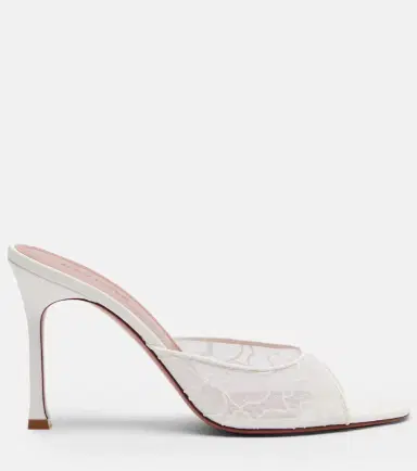Amina Muaddi Alexa lace mules | Thumbnail 4