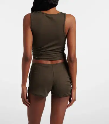Christopher Esber Droplet Crystal embellished ruched shorts | Thumbnail 6