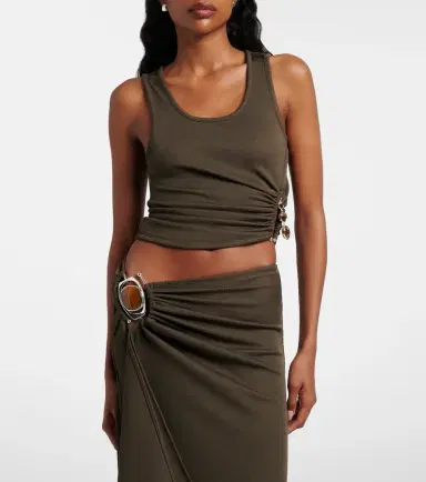 Christopher Esber Droplet Crystal embellished ruched tank top | Thumbnail 5