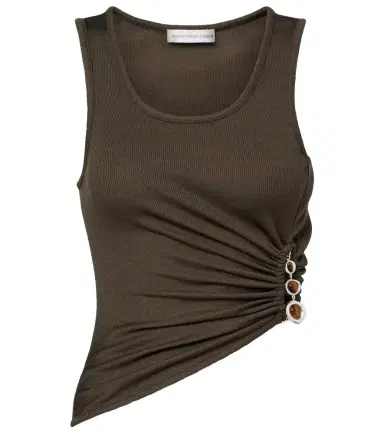 Christopher Esber Droplet Crystal embellished ruched tank top | Thumbnail 1