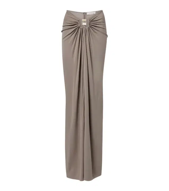 Christopher Esber Bezel Quartz gathered jersey maxi skirt