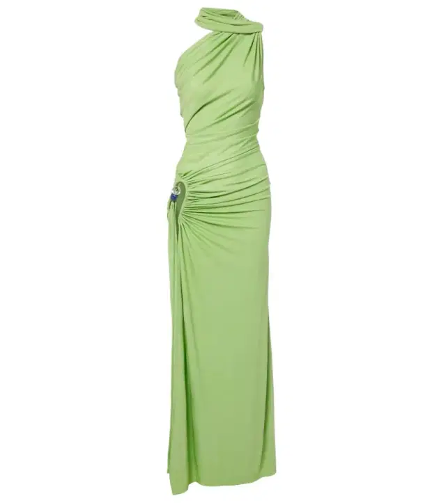 Christopher Esber Cutout embellished draped maxi dress