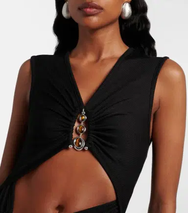 Christopher Esber Droplet Crystal cutout embellished maxi dress | Thumbnail 5