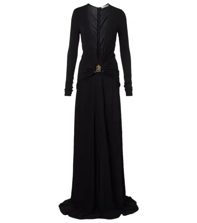 Bezel Quartz embellished maxi dress