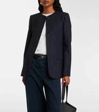 Nili Lotan Gertrude pinstripe virgin wool jacket | Thumbnail 4 Nili Lotan Gertrude pinstripe virgin wool jacket | Thumbnail 4