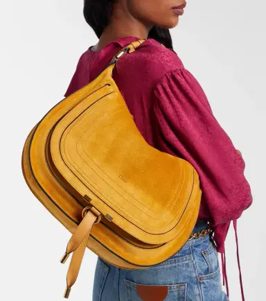 Chloé Chloé Marcie Medium suede shoulder bag | Thumbnail 6 Chloé Chloé Marcie Medium suede shoulder bag | Thumbnail 6