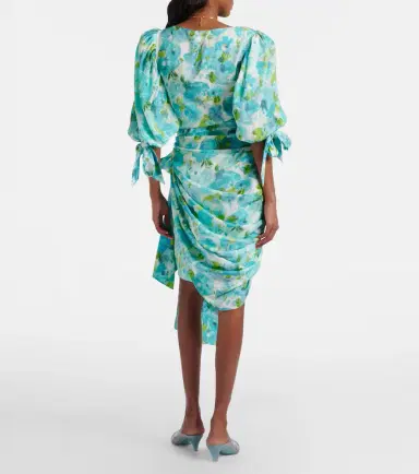 Chloé Chloé Draped floral silk minidress | Thumbnail 2