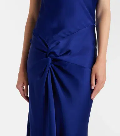 Victoria Beckham Gathered crêpe satin gown | Thumbnail 3