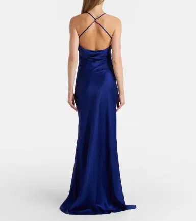 Victoria Beckham Gathered crêpe satin gown | Thumbnail 6