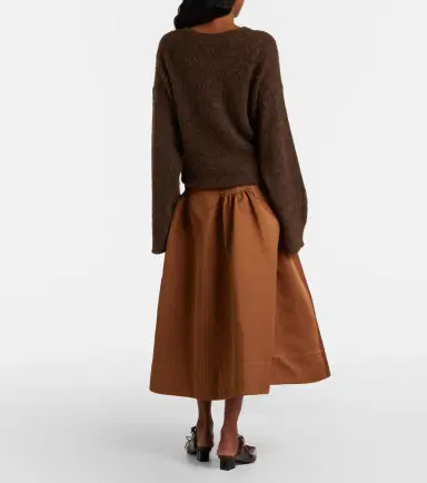 Ganni Peplum midi skirt | Thumbnail 5