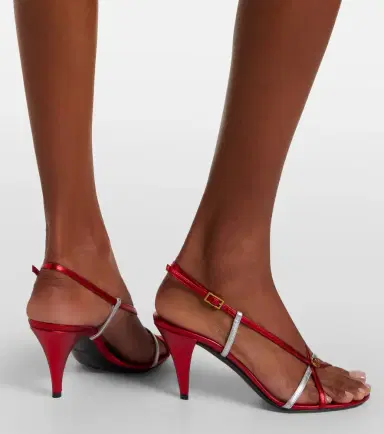 Versace Valentina leather slingback sandals | Thumbnail 5 Versace Valentina leather slingback sandals | Thumbnail 5