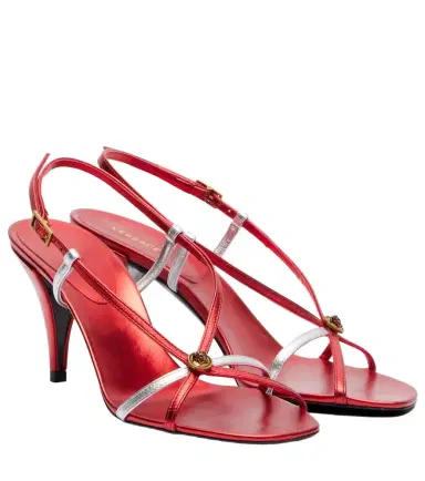 Versace Valentina leather slingback sandals | Thumbnail 1 Versace Valentina leather slingback sandals | Thumbnail 1