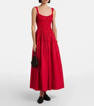 Doen Dôen Clover shirred cotton poplin maxi dress | Thumbnail 5