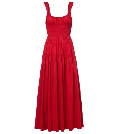 Doen Dôen Clover shirred cotton poplin maxi dress | Thumbnail 1