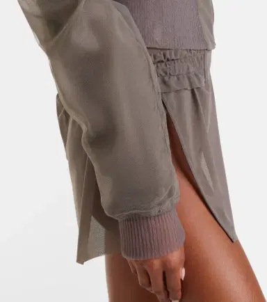 Rick Owens Dracucollar tulle and organza bomber jacket | Thumbnail 4