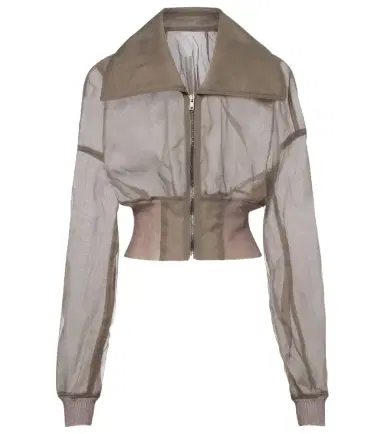 Rick Owens Dracucollar tulle and organza bomber jacket | Thumbnail 1