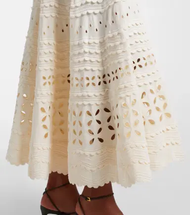 Ulla Johnson Annisa broderie anglaise midi skirt | Thumbnail 4