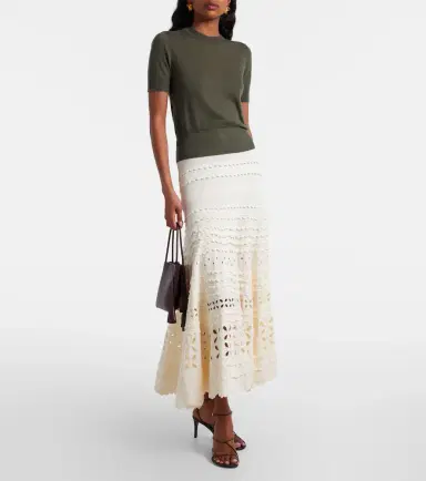 Ulla Johnson Annisa broderie anglaise midi skirt | Thumbnail 6