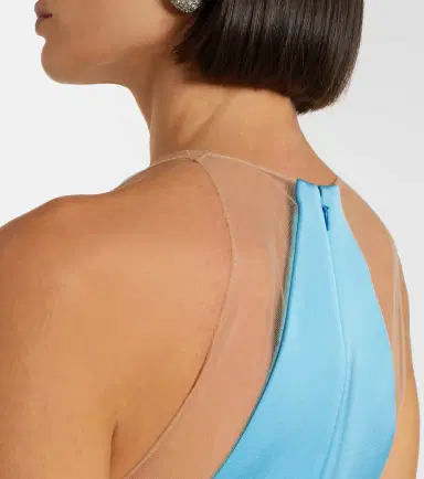 David Koma Feather-trimmed satin minidress | Thumbnail 3 David Koma Feather-trimmed satin minidress | Thumbnail 3
