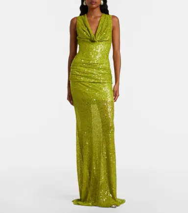 David Koma Sequined draped gown | Thumbnail 6 David Koma Sequined draped gown | Thumbnail 6
