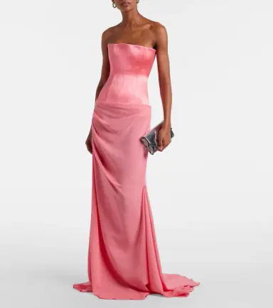 Alex Perry Draped silk gown | Thumbnail 4