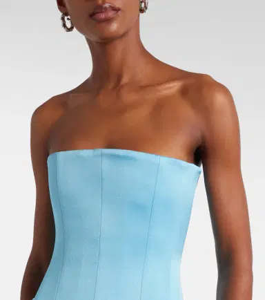 Alex Perry Crêpe satin bustier gown | Thumbnail 2