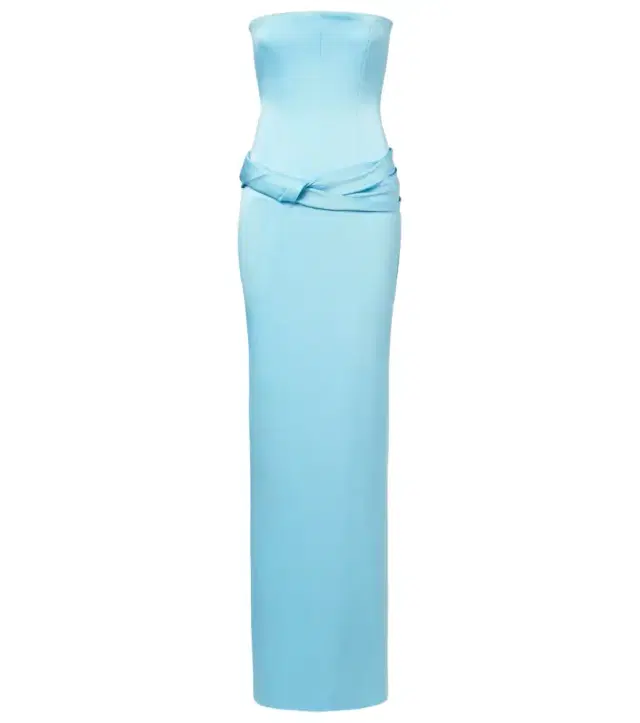 Alex Perry Crêpe satin bustier gown