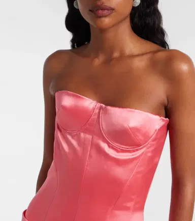Alex Perry Draped silk corset dress | Thumbnail 3