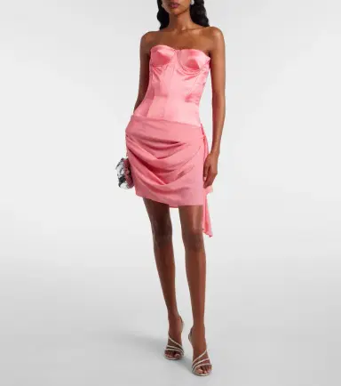 Alex Perry Draped silk corset dress | Thumbnail 5