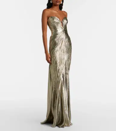 Maria Lucia Hohan Dakota lamé chiffon gown | Thumbnail 5 Maria Lucia Hohan Dakota lamé chiffon gown | Thumbnail 5