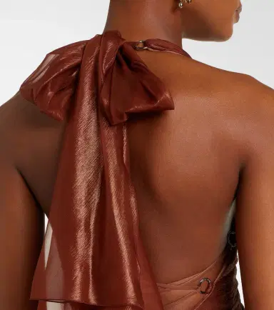 Maria Lucia Hohan Milagros halterneck silk muslin gown | Thumbnail 2 Maria Lucia Hohan Milagros halterneck silk muslin gown | Thumbnail 2