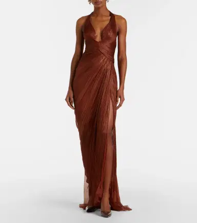 Maria Lucia Hohan Milagros halterneck silk muslin gown | Thumbnail 6 Maria Lucia Hohan Milagros halterneck silk muslin gown | Thumbnail 6