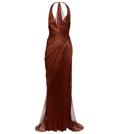 Maria Lucia Hohan Milagros halterneck silk muslin gown | Thumbnail 1 Maria Lucia Hohan Milagros halterneck silk muslin gown | Thumbnail 1