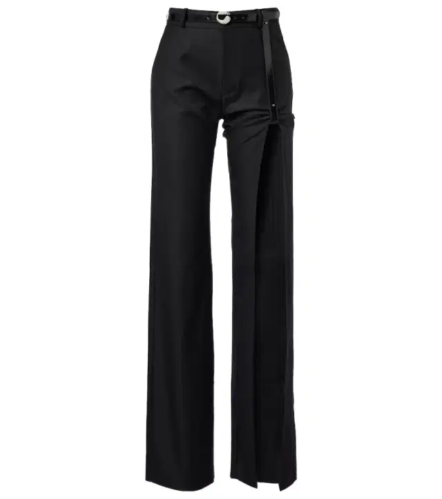 Suspended belted cutout straight jeans