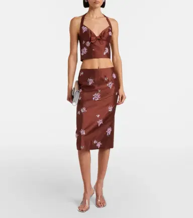 SHUSHU/TONG Embellished halterneck crop top | Thumbnail 3 SHUSHU/TONG Embellished halterneck crop top | Thumbnail 3