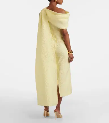 Roksanda Maite caped cloqué midi dress | Thumbnail 5