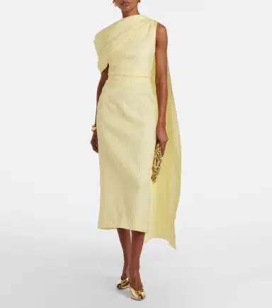 Roksanda Maite caped cloqué midi dress | Thumbnail 6