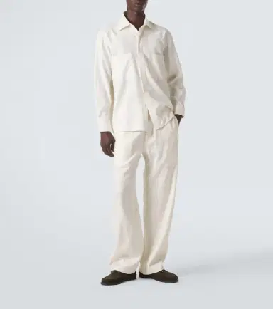 Saman Amel Silk straight pants | Thumbnail 4