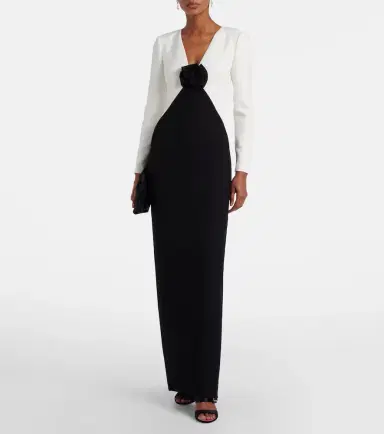 Roland Mouret Floral-appliqué crêpe gown | Thumbnail 5 Roland Mouret Floral-appliqué crêpe gown | Thumbnail 5