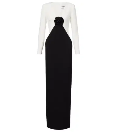 Roland Mouret Floral-appliqué crêpe gown | Thumbnail 1 Roland Mouret Floral-appliqué crêpe gown | Thumbnail 1