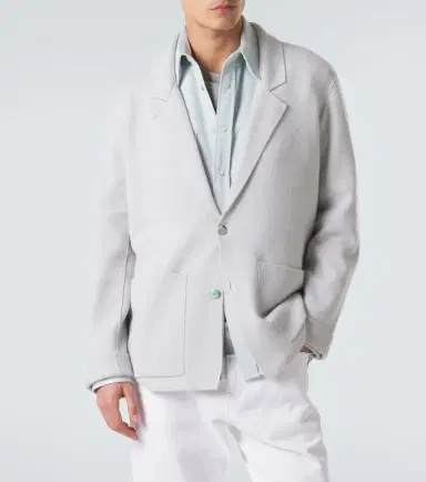 God's True Cashmere Cashmere blazer with amethyst | Thumbnail 2