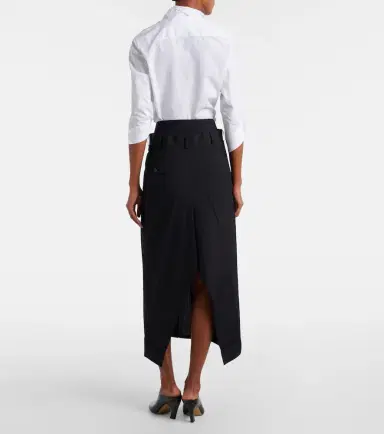 Junya Watanabe Pleated midi skirt | Thumbnail 5