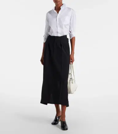 Junya Watanabe Pleated midi skirt | Thumbnail 6