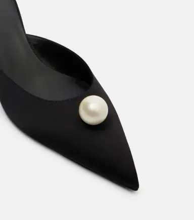 Magda Butrym Faux pearl satin mules | Thumbnail 2