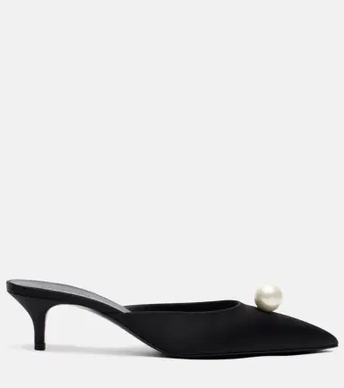 Magda Butrym Faux pearl satin mules | Thumbnail 4